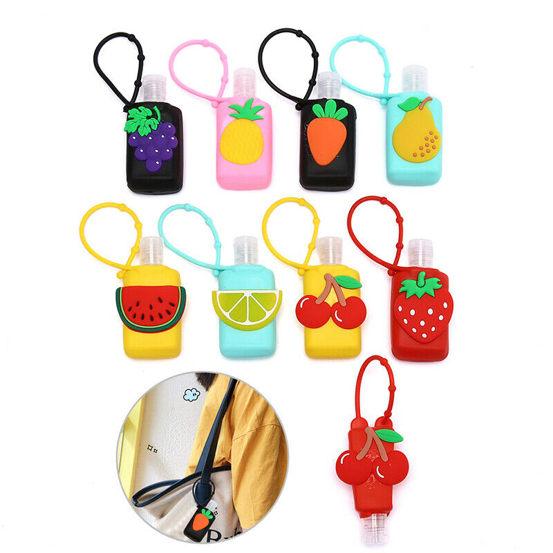30ML Portable Fruits Silicone Empty Bottle Travel Liquid Refillable with Hol XC