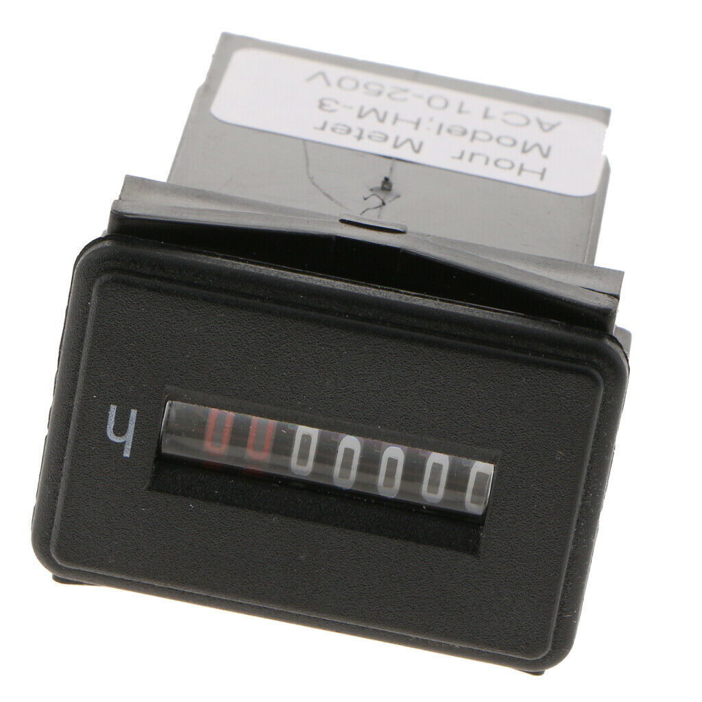 AC110-250V Hour Meter Timer Boat Outboard Inboard Marine Lawn Tractor