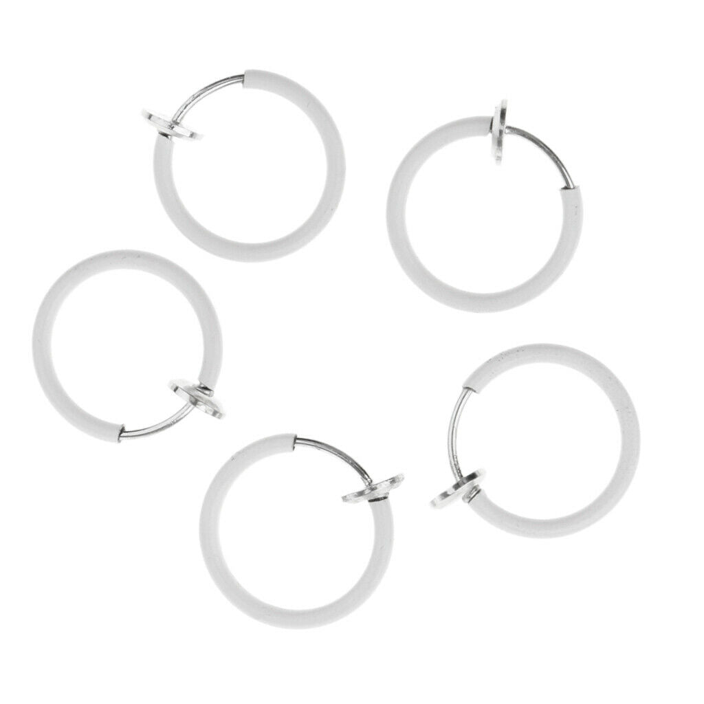 15Pcs 13mm Clip On Nose Ear Septum Lip Eyebrow Earring No Piercing