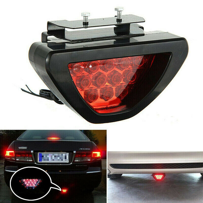 12V Car Sporty F1 Style Triangle 12LED Rear Stop Tail Third Brake Light Lamp Tt