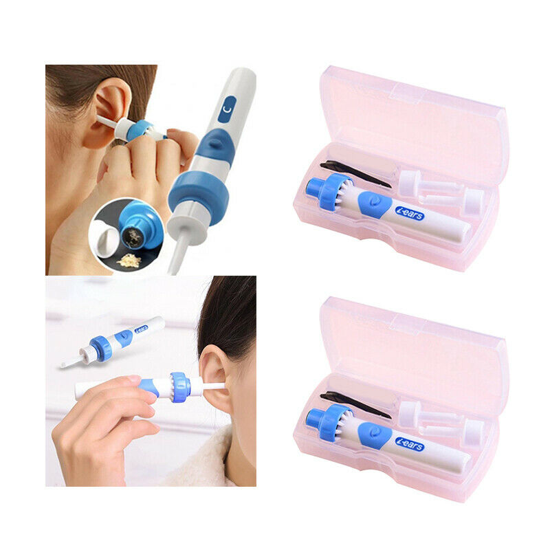 2-piece Electric Ear Wax Dirt Remover Ear Wax Vacuum Cleaner