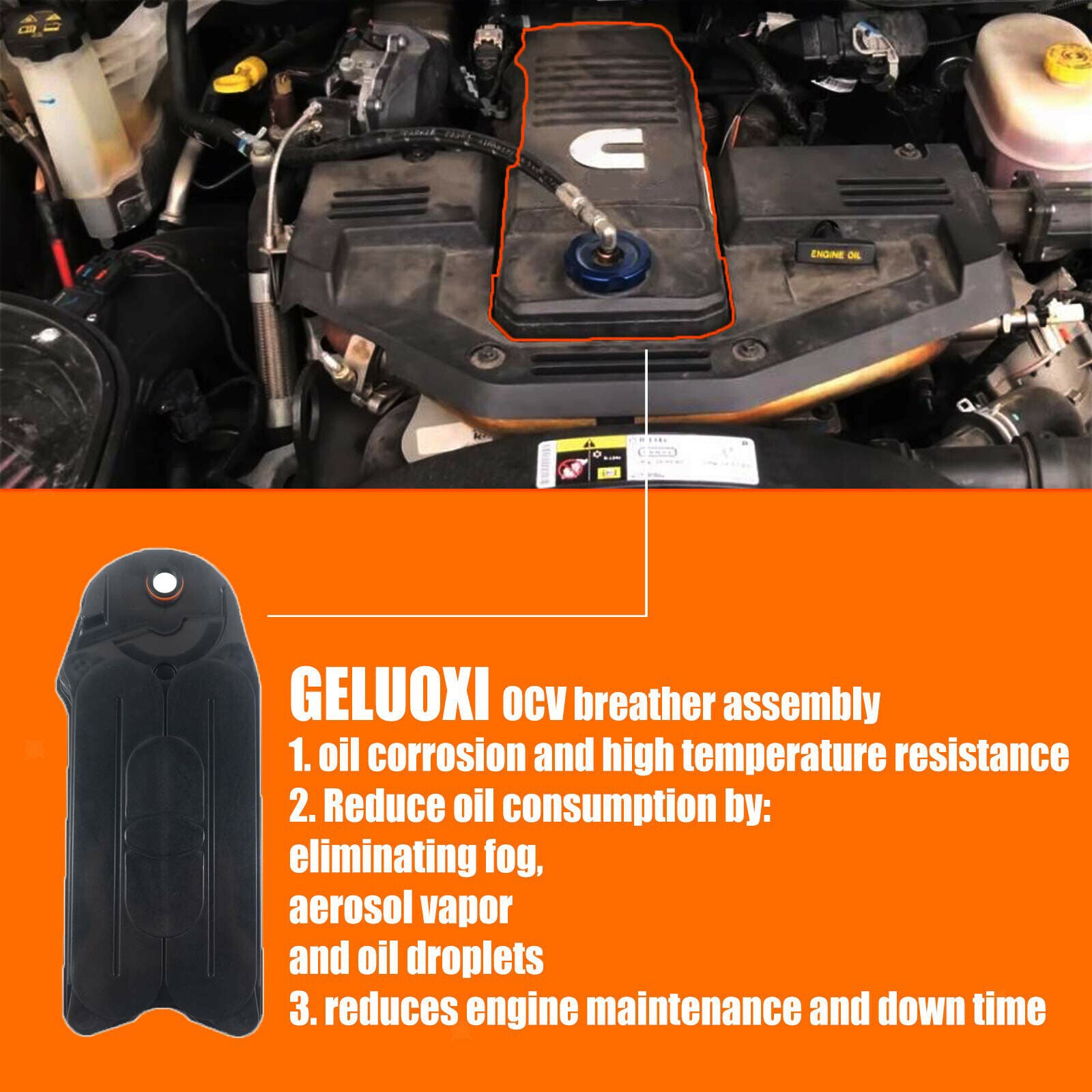Engine Crankcase Ventilation Filter For Dodge Ram 3500 Replaces 904-418