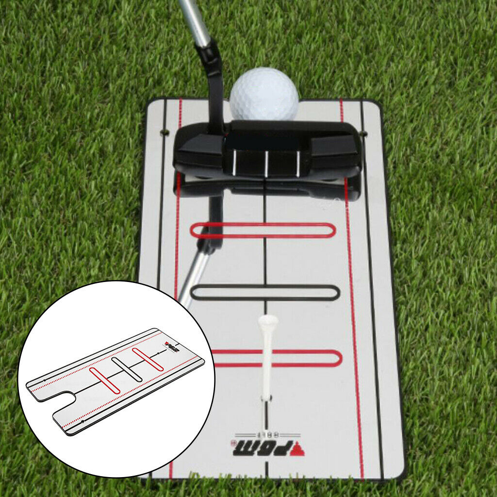 12x6'' Golf Putting Mirror Alignment Indoor Outdoor Putt Swing Training Aid Tool