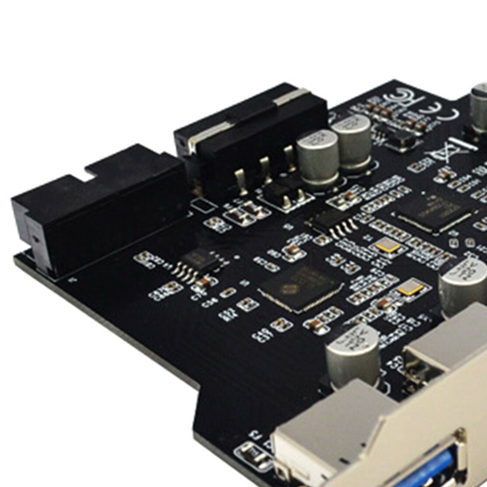 USB 3.0 5Ports 19Pin Expansion Card Adapter Express Extender with Driver CD