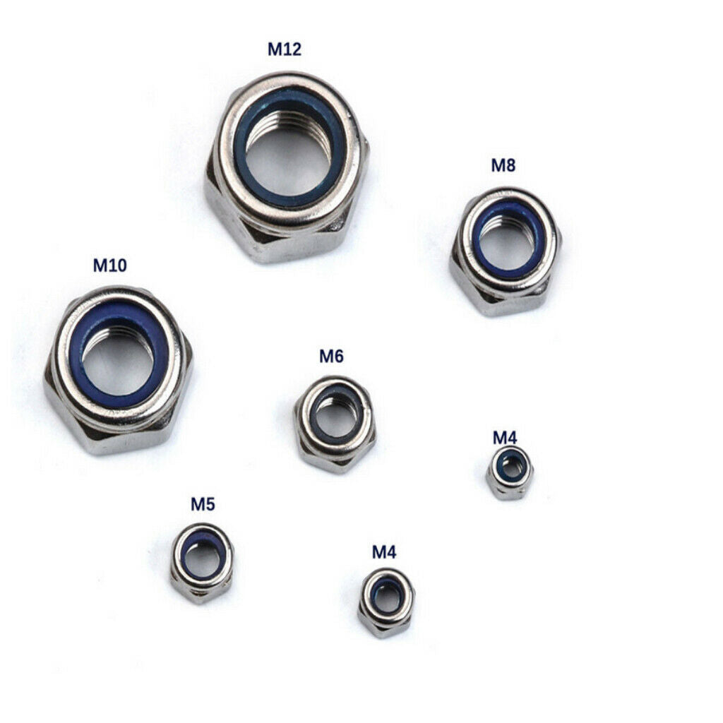 170 Piece M3 Heavy Duty Stainless Steel Locknuts Assortment /