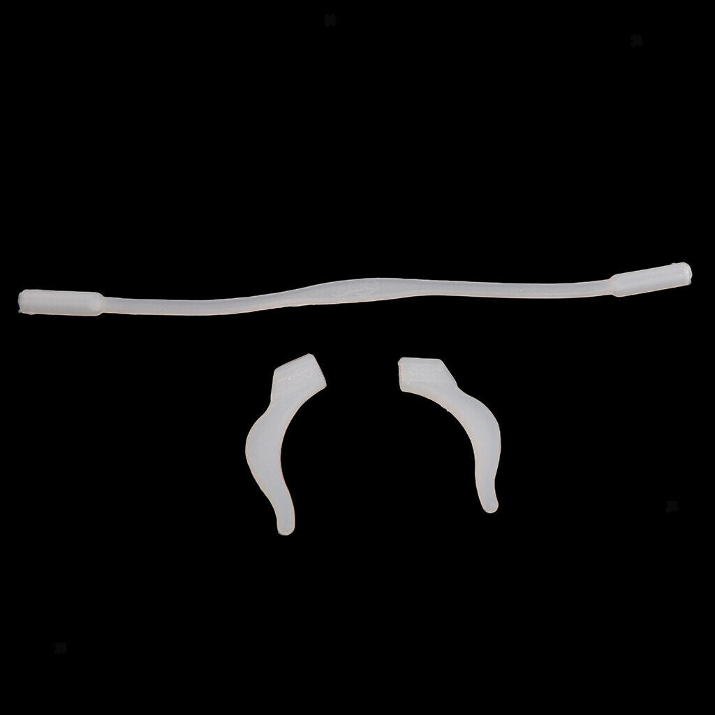 Children Silicone Glasses Eyeglasses Holder Cord Strap Ear Grip Hooks White