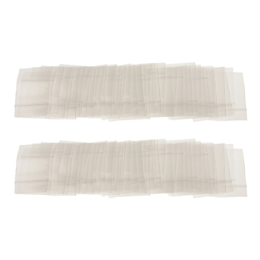100pcs 1.4 "x 1.8" 4mil Transparent Zipper