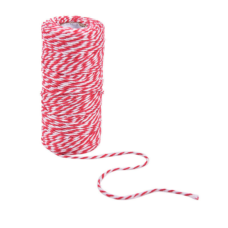 100m/roll Cotton Bakers Twine String Cord Christmas Gift Packing Decor Cr kp XC