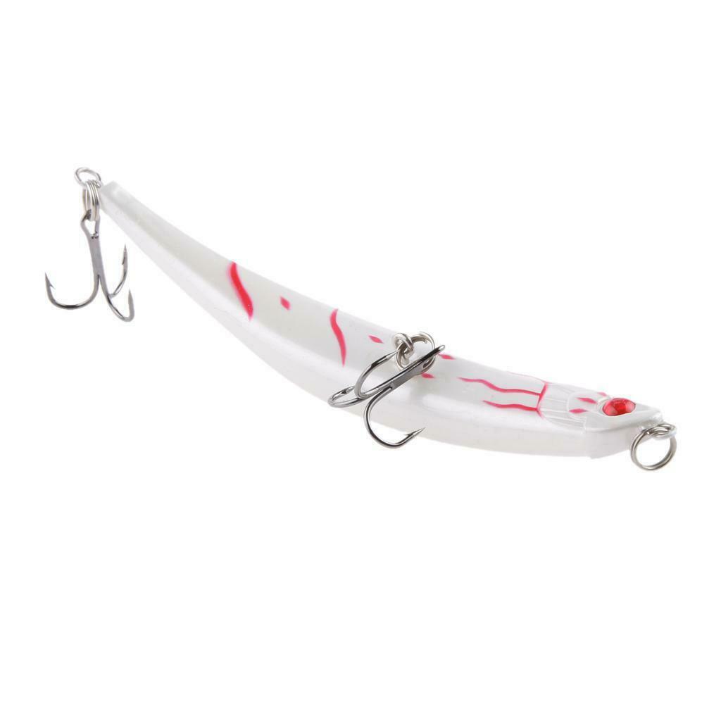 Saltwater 11cm Topwater Fishing Lures Baits Treble Hooks Crankbait Red