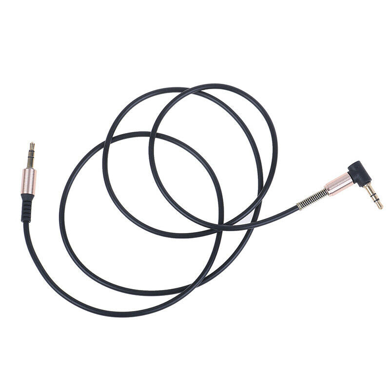 3.5mm Male to male aux cable cord L right angle car audio headphone jack 1M