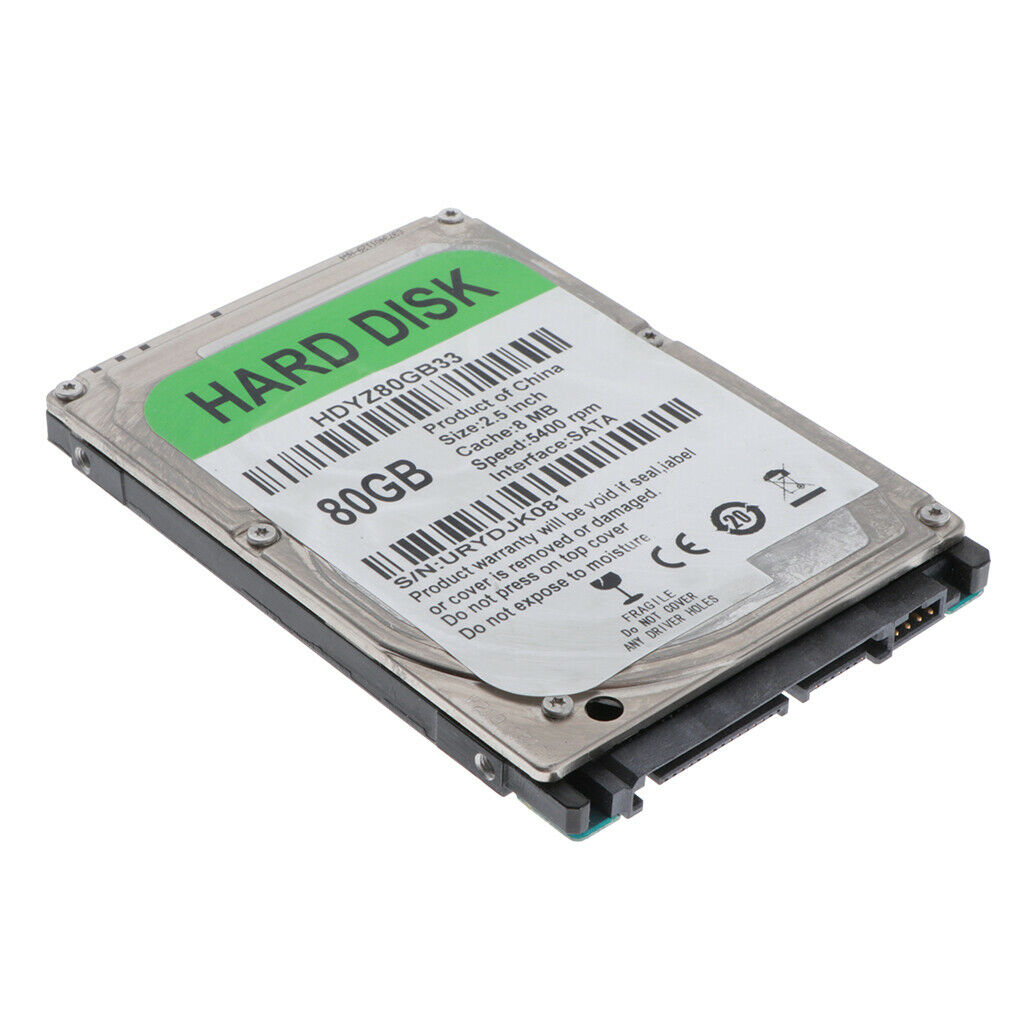 Pack of 2 80GB 2.5 inch SATA HDD Laptop Internal Hard Disk Drive 5400RPM