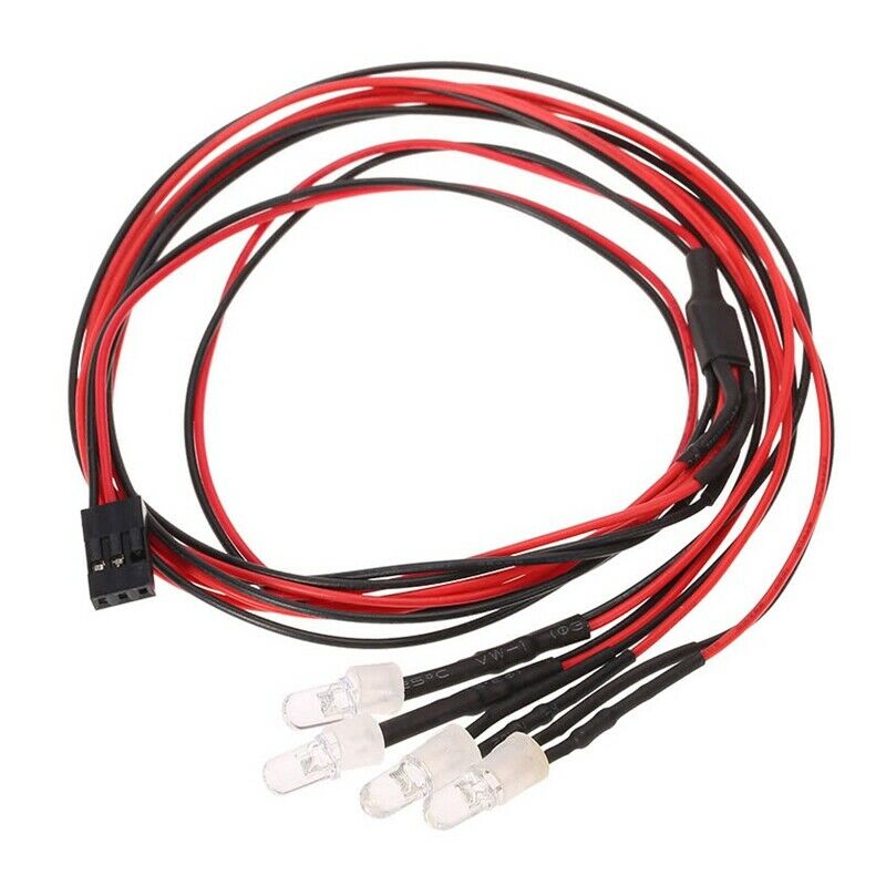 4 LED Lights Kit 2 White 2 Red for 1/10 1/8 Traxxas HSP Redcat RC4WD Tamiya AxE8