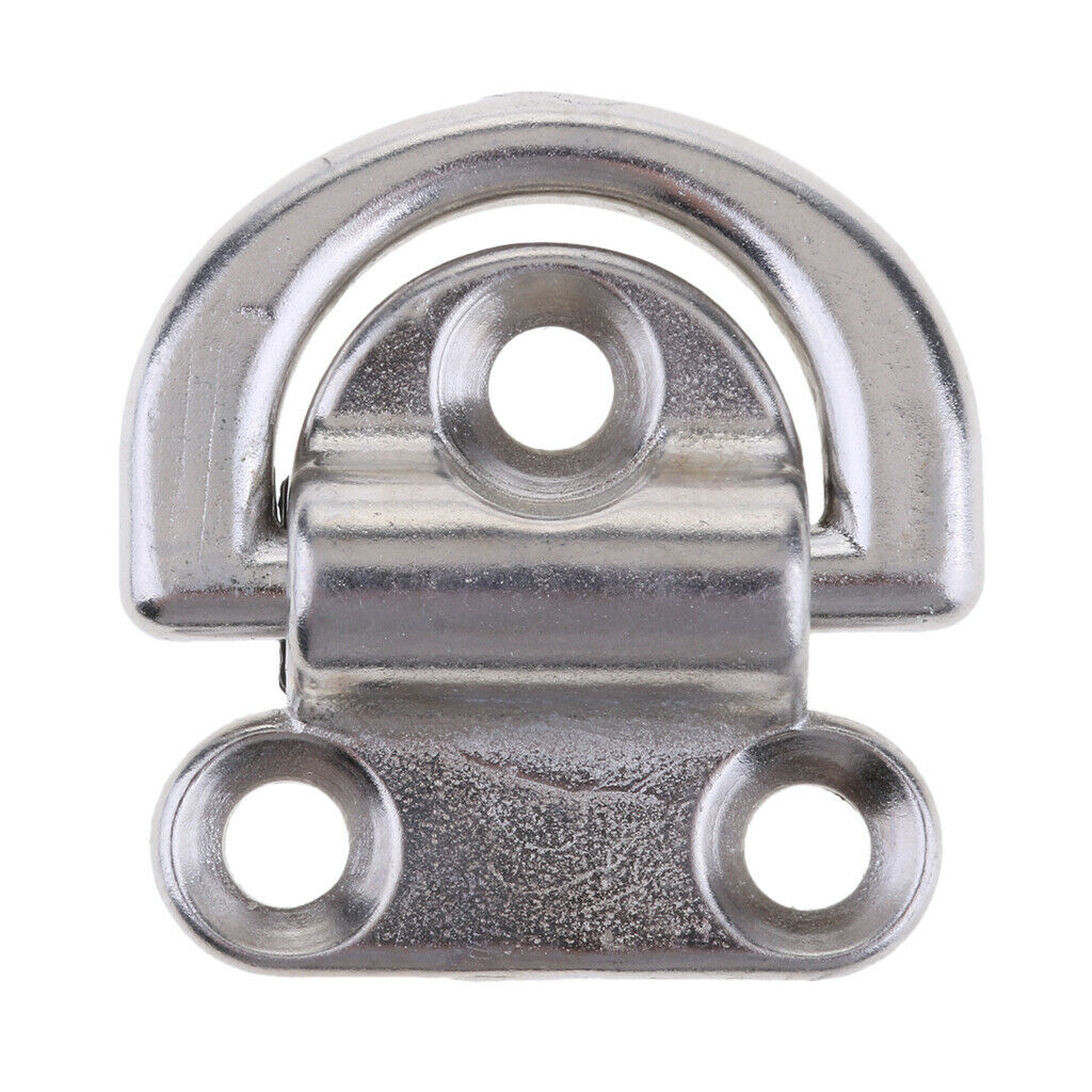 316 Stainless Steel Marine Boat Folding Pad Eye, 1.8" Wide 5/16" Ring