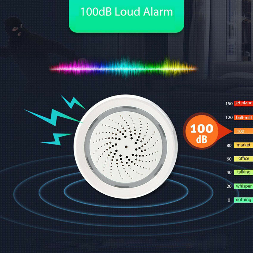 Useful 3in1 WiFi Temperature & Humidity Sensor with Siren Alarm for Alexa Google