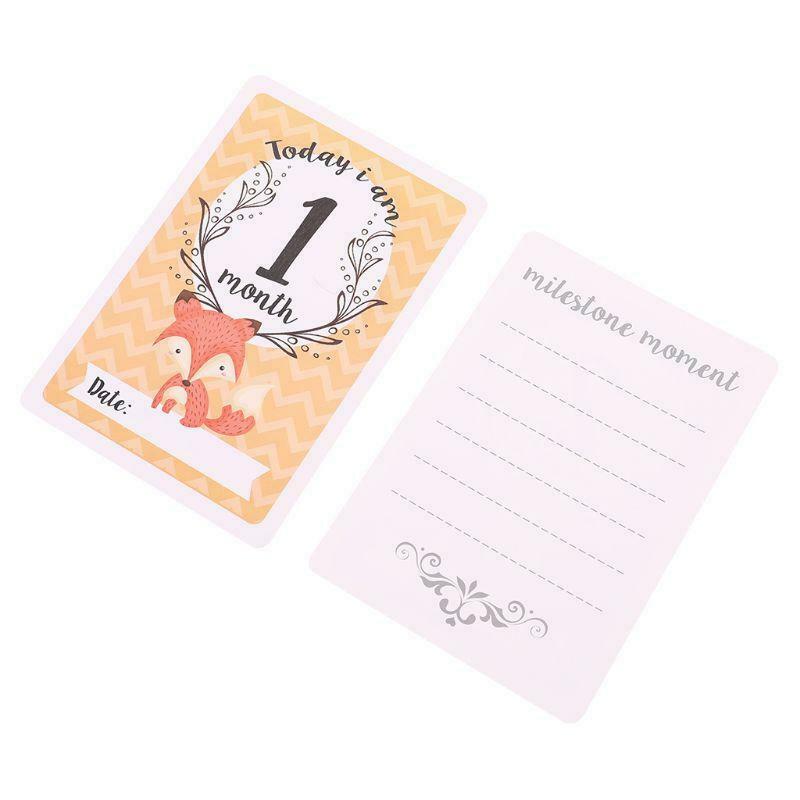 12 Sheet Milestone Photo Sharing Cards Gift Set Baby Age Cards Photography Photo