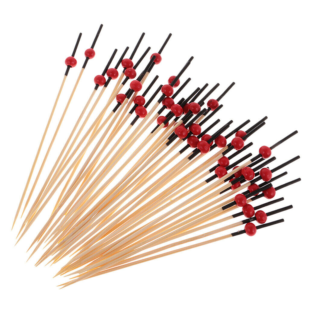 Lot Bead Heart Cocktail Sticks Sandwich Fruit Toothpick Picks Party Supplies