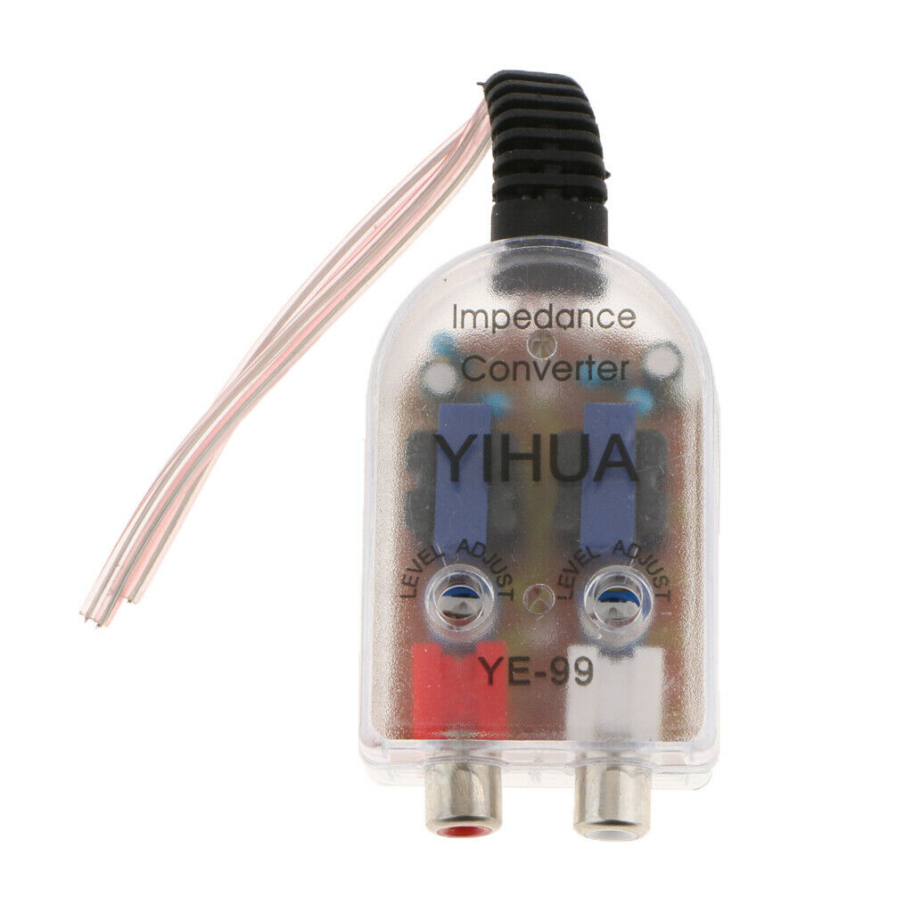 High to Low Level Adjustable Impedance Converter 2 Channel RCA Line Chemical