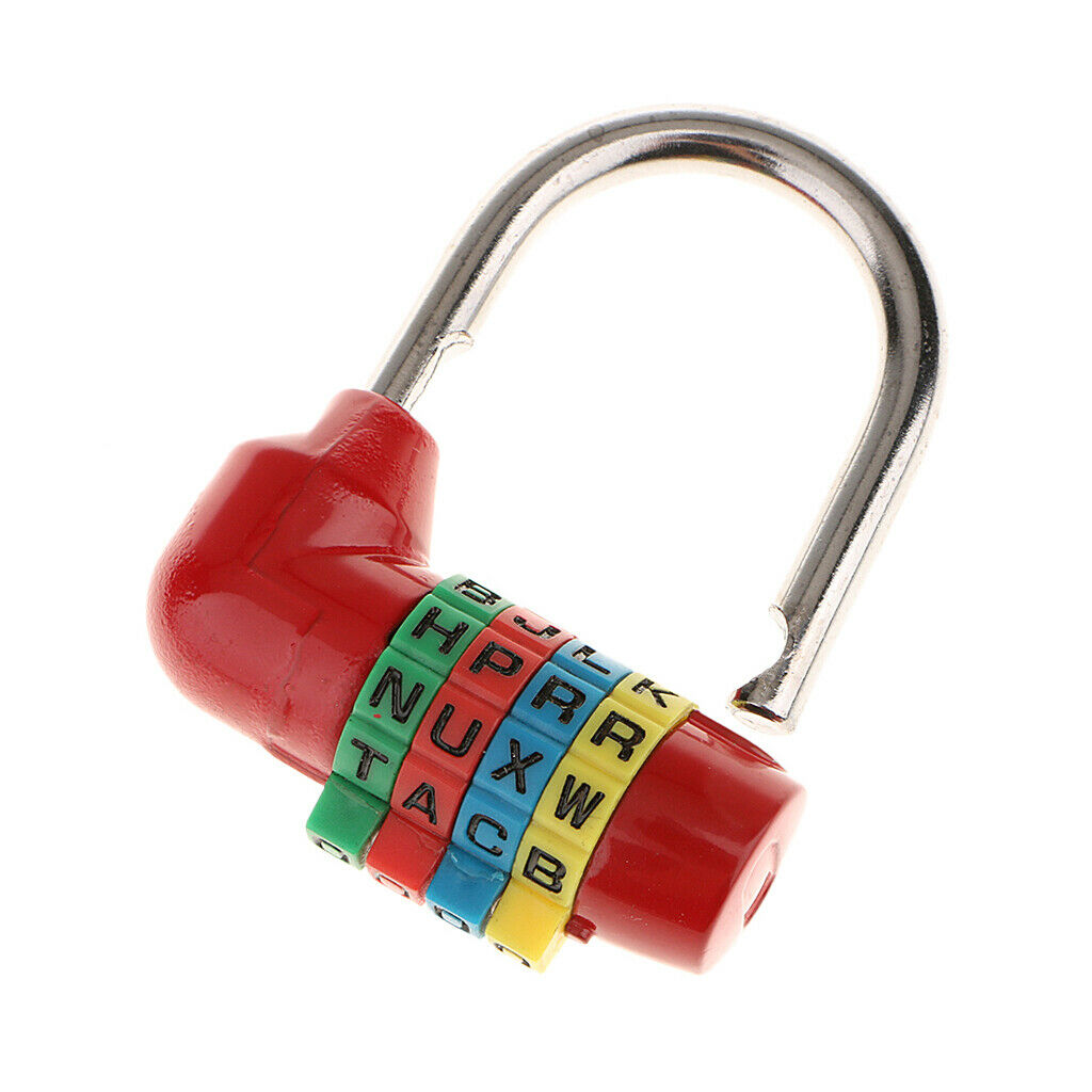2 Pack 4 Digit Dial Letter Combination Padlock Travel Luggage Suitcase Lock