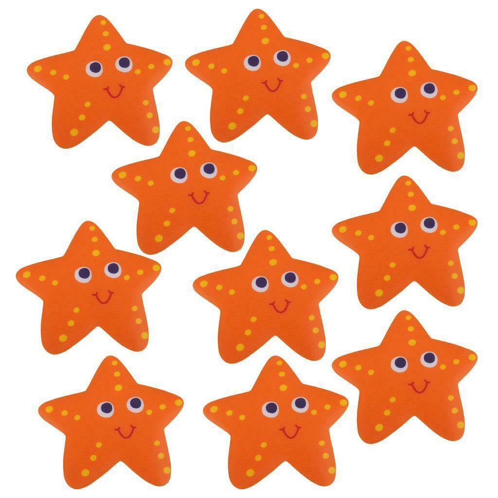 10pcs Starfish Bathtub Treads Non Slip Appliques Anti-Skid Decals Stickers