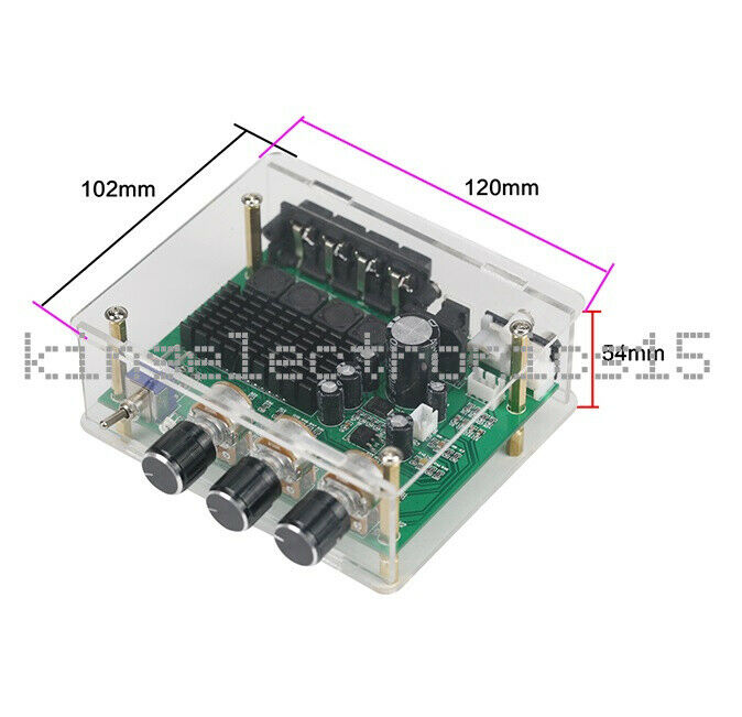 TPA3116D2 Stereo Amplifier Audio Board 80WX2 Digital Amp Sound Preamplifier Tone