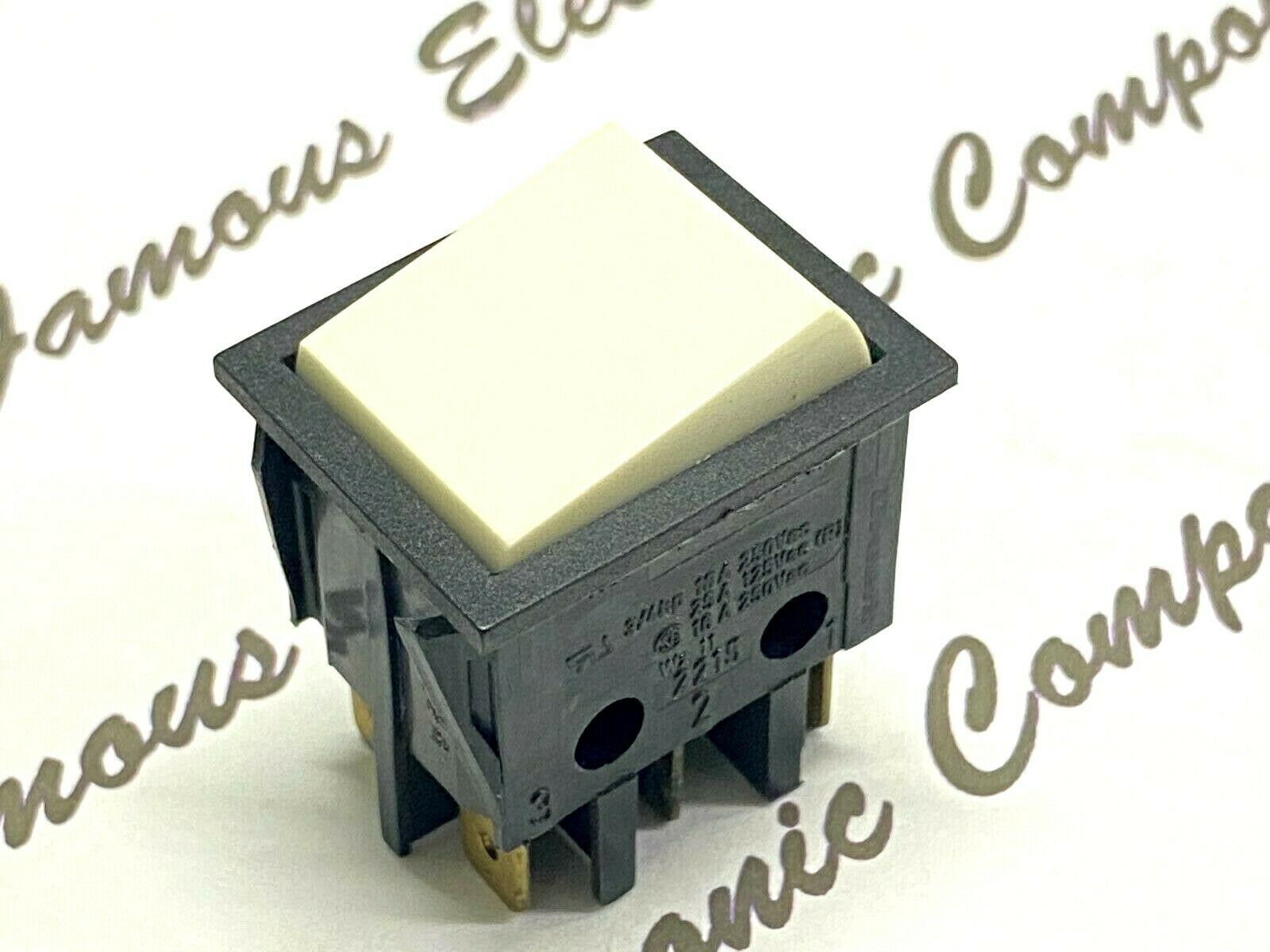 1pcs - Dreefs T105 2Wi Xii 16A/250VAC ON-ON White  Rocker Switch