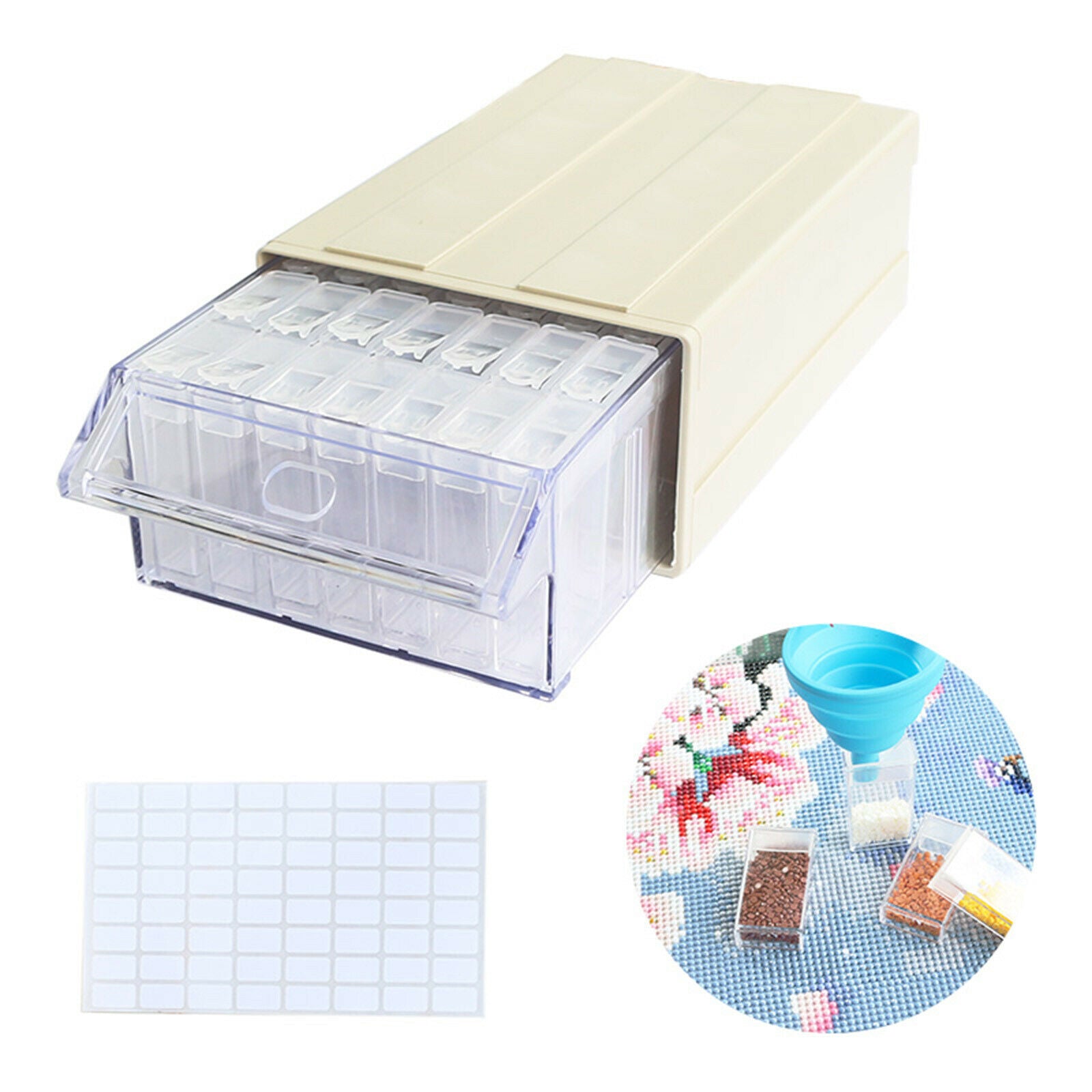 Portable Durable 35 Grids 5D Diamond Embroidery Storage Box Organizer Case