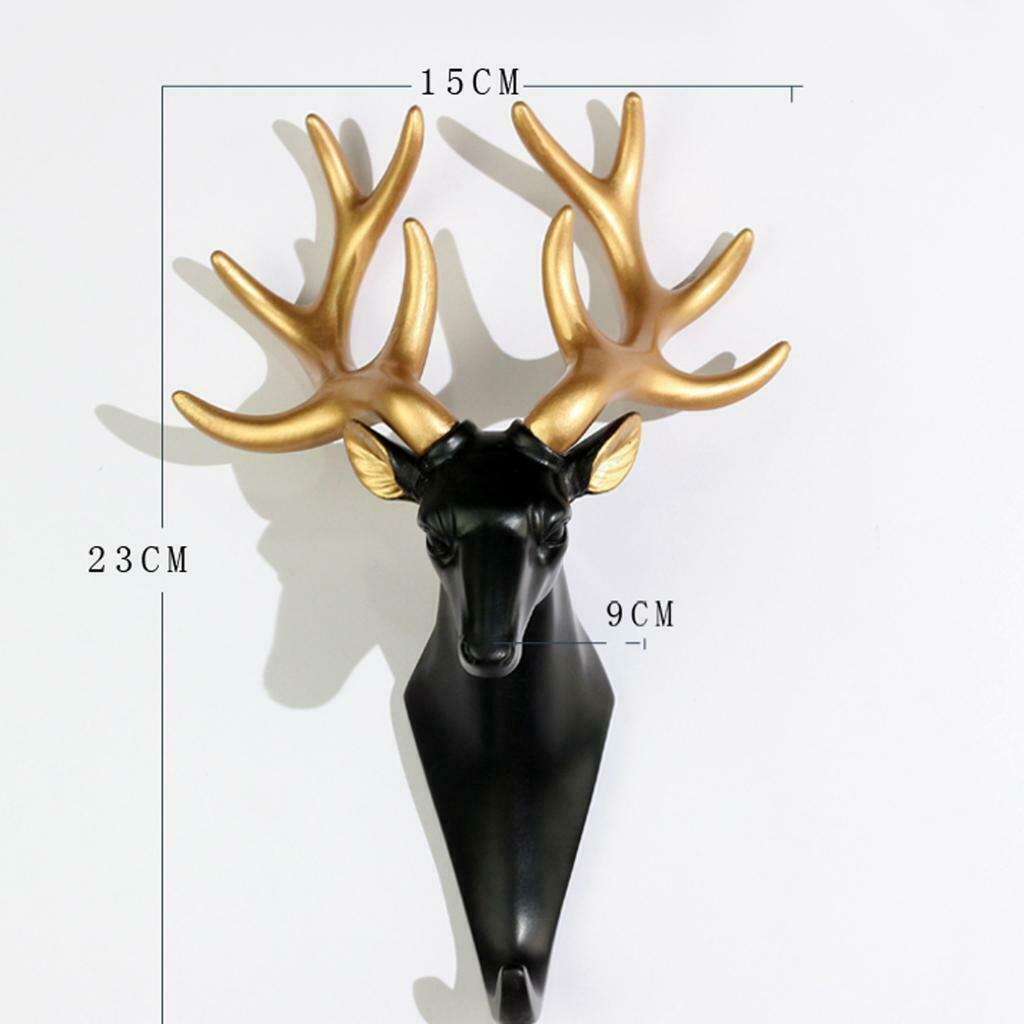 Animal Head Hanger Strong Sticking Wall Door Hanging Hook Hangers Black