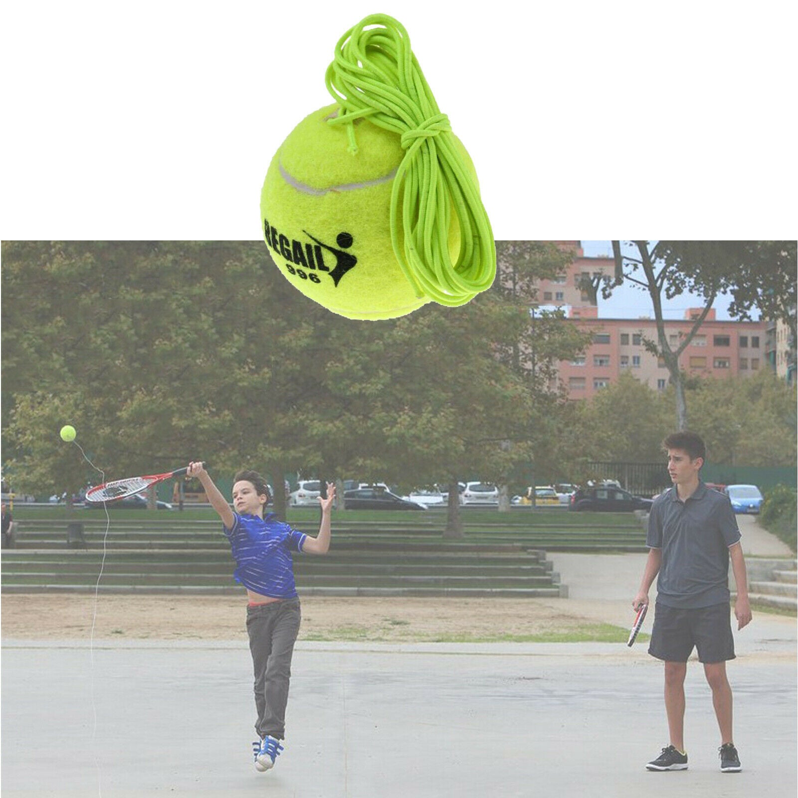 3PCS Single Tennis Trainer Training Practice Replacement Balls with Elastic Rope