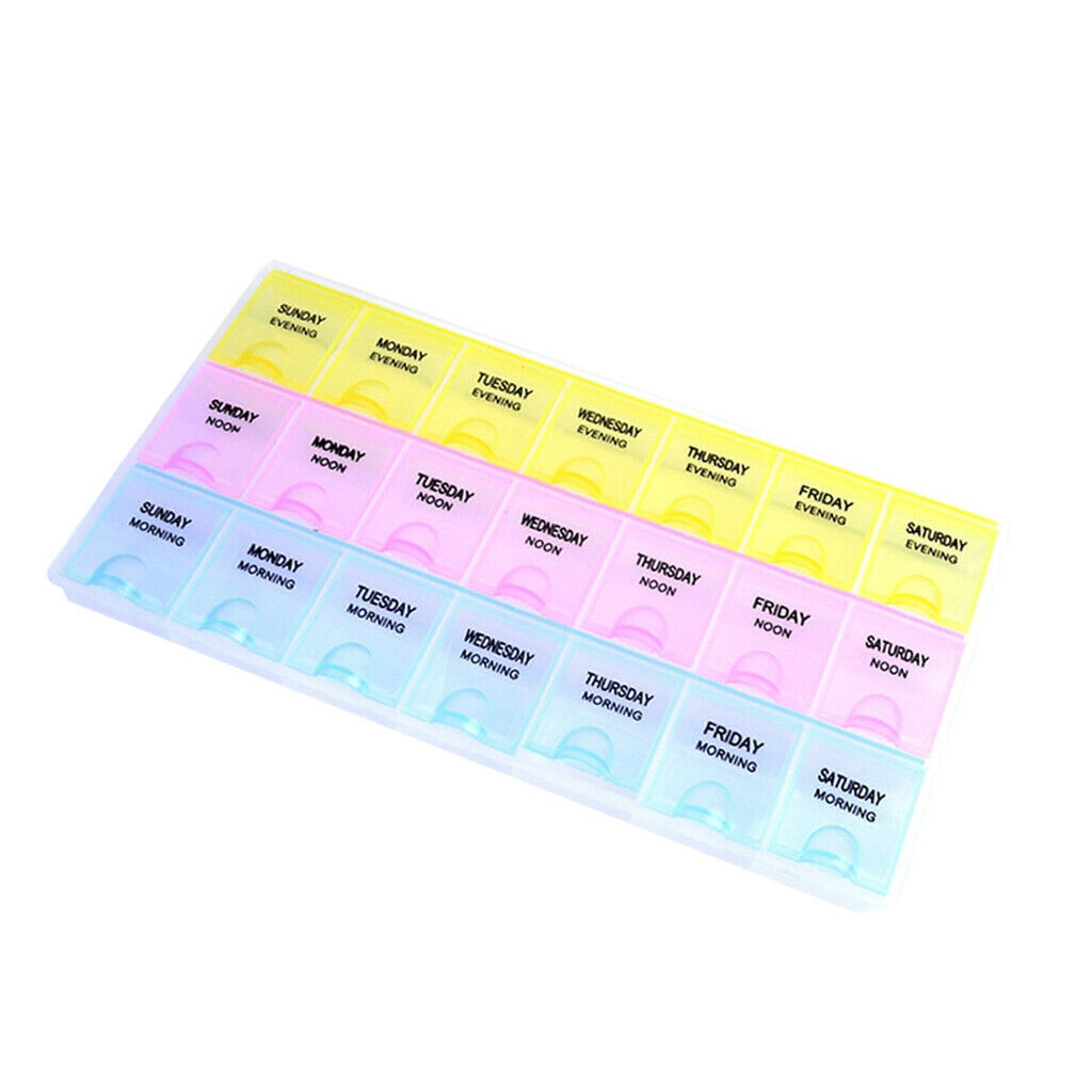 21Grid Durable False Nail Art Case Holder Container Nail Art Tip Storage Box