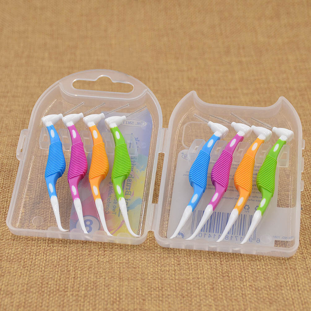 Soft Clean L-shape Dental Care Interdental Brush Teeth Cleaning Tool 1 Set