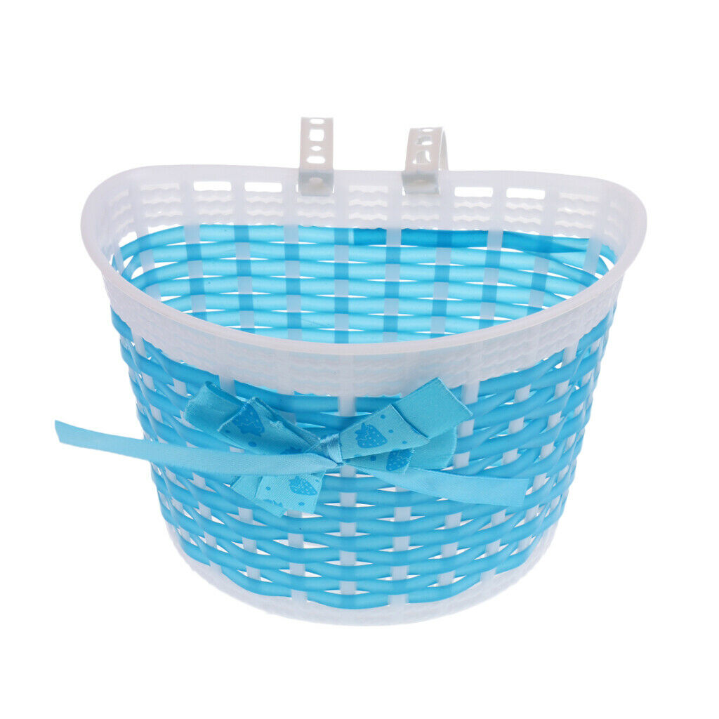 2PIECE Bicycle Front Basket Bowknot Bike Shopping Holder for Children Kids Girls