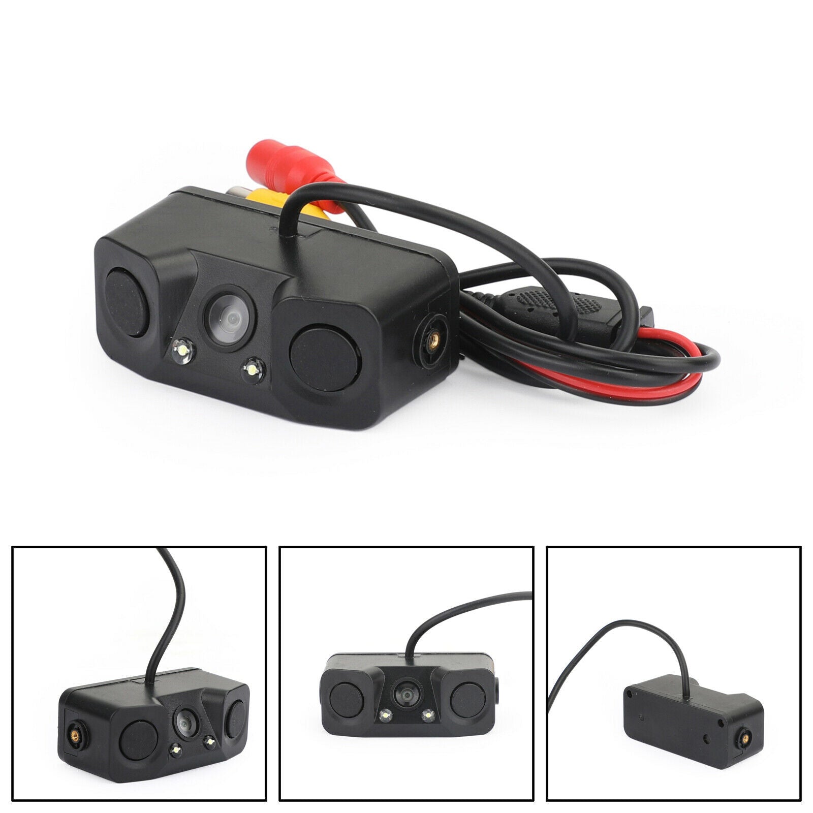 3in1 Car Reversing Rear View Camera Backup Radar Parking Sensor in one Cam CN