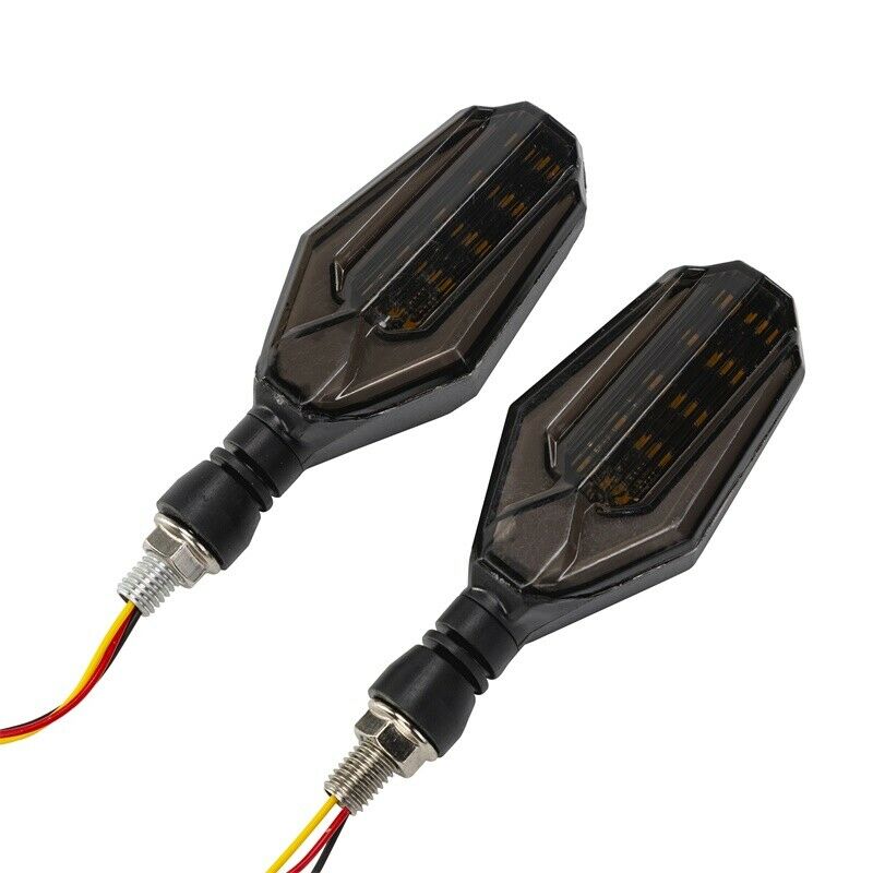 Motorcycle LED Turn Signal Light Yellow M10 Indicator Waterproof Universal