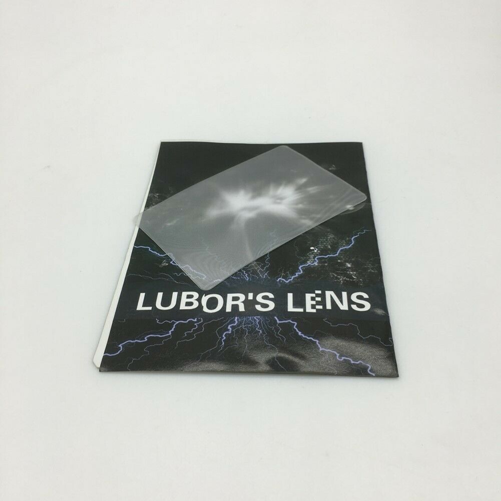 2Pcs Lubors Lens Gimmick Card with Pen Close up  Stage Illusions Props Safe