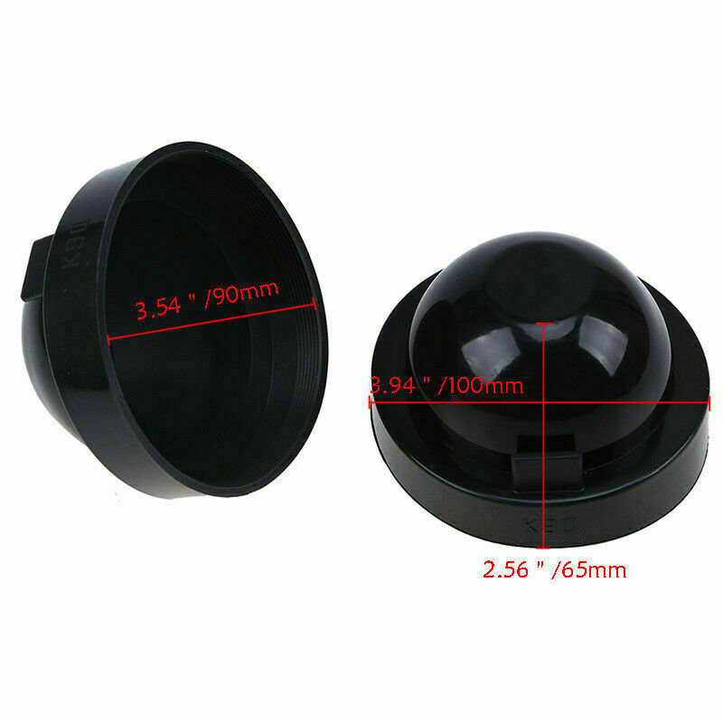 Pair 90mm Car LED HID Headlight Rubber Housing Seal Cap Dust TR34RI Cover Set