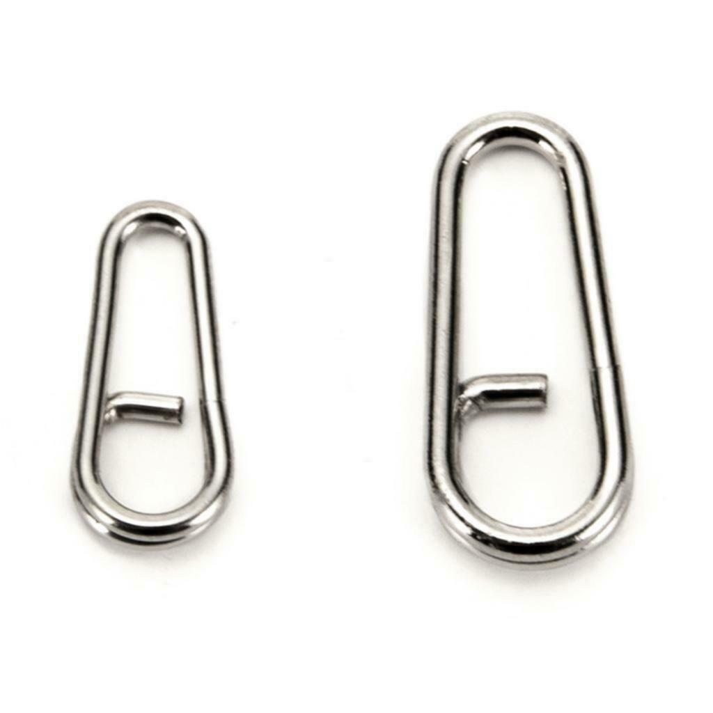 100pcs Stainless Steel Bent Head Oval Split Ring Fishing Tackle Connector L