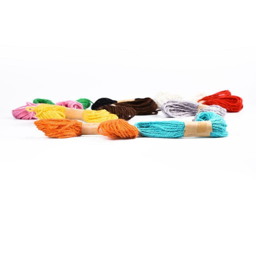 Jute Twine 10 Roll Strong Cord Rope String for DIY Art Craft Gift Wrapping Home