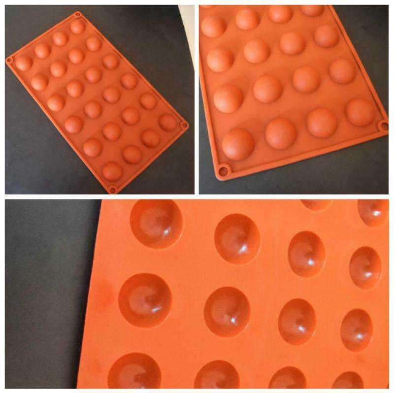 24 Cavity Half Ball Sphere Silicone Chocolate Mold Ice Cube Tray Cookie Mold