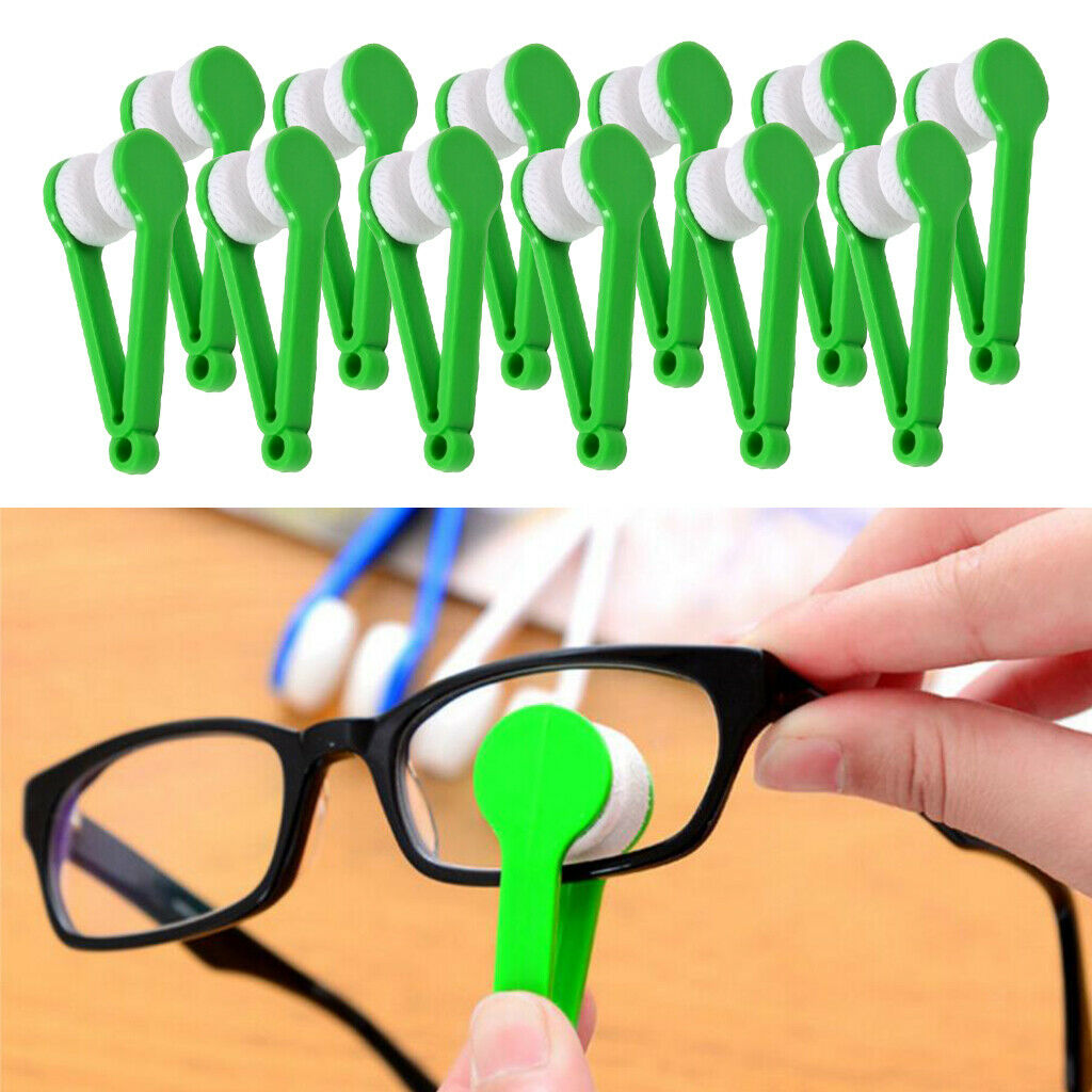 Set of 24 Microfiber Spectacles Cleaner Cleaning Tools Soft Cleaning Clip