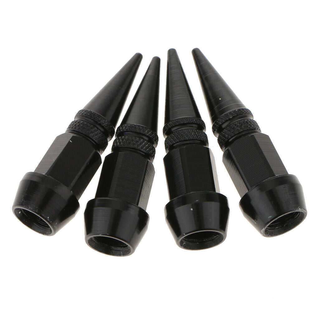 8 Pieces Spike Wheel Tire Valve Stem Car Truck Air Caps Covers 45mm Black
