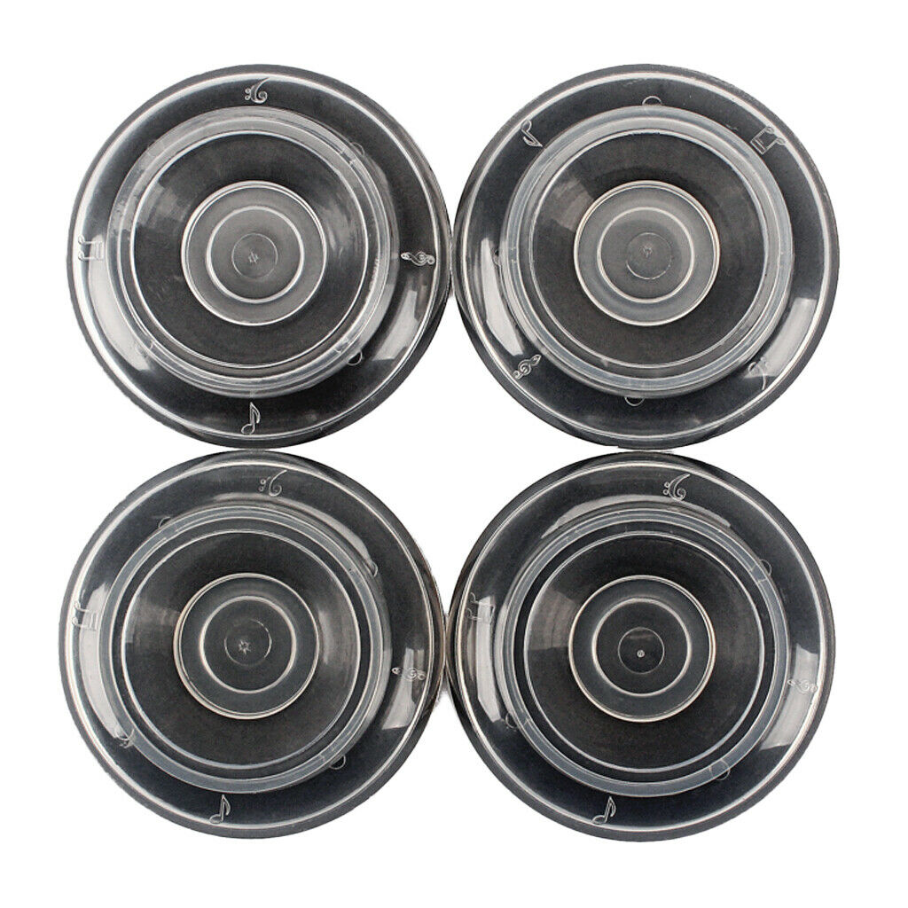 4x transparent Vertical MATS Piano Caster Cup Instrument Parts Accessories