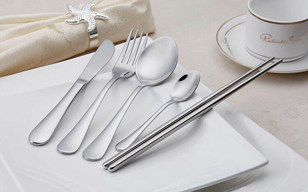 6x 20cm Stainless Steel Dining Steak Fork Cutlery Spare for Home Restaurant Bar