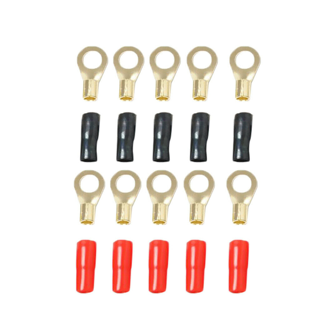 8 AWG Auto Audio Power Ground Cable Fork Clamp Brass, Universal Repair