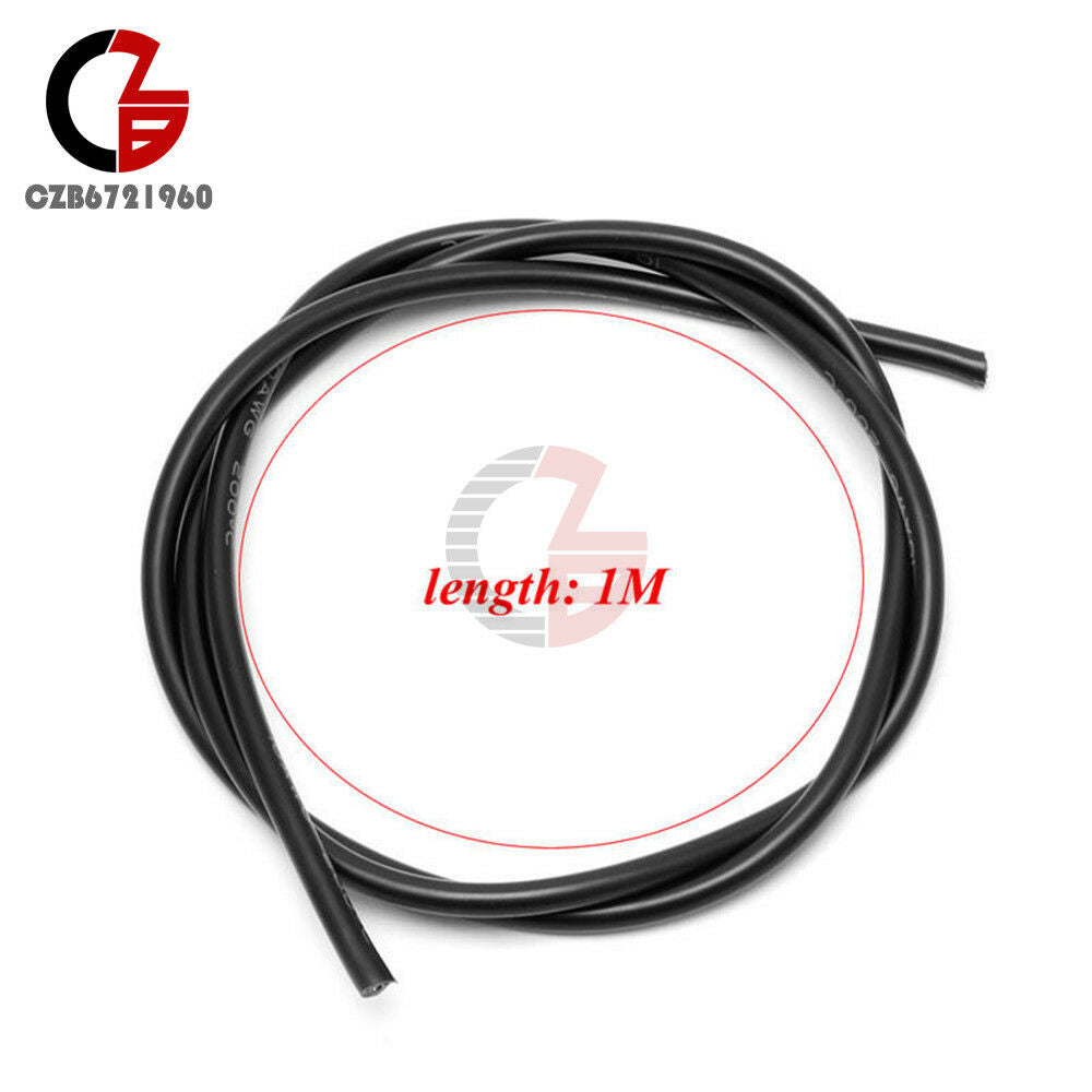 Black+Red 10 AWG Silicone Gauge Wire Flexible Copper Stranded Cables for RC