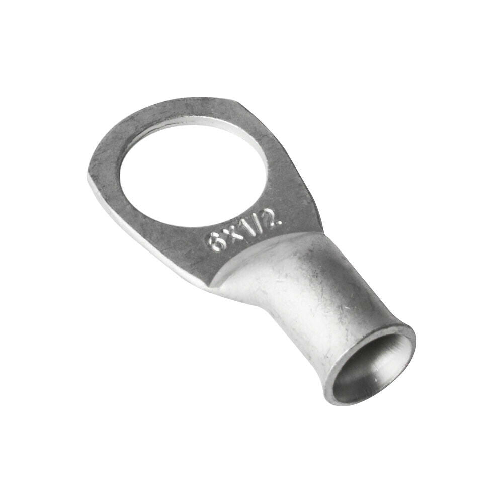 10PCS 6AWG-1/2 Tinned Copper Wire Lugs Battery Cable Ends Ring Crimp Terminals