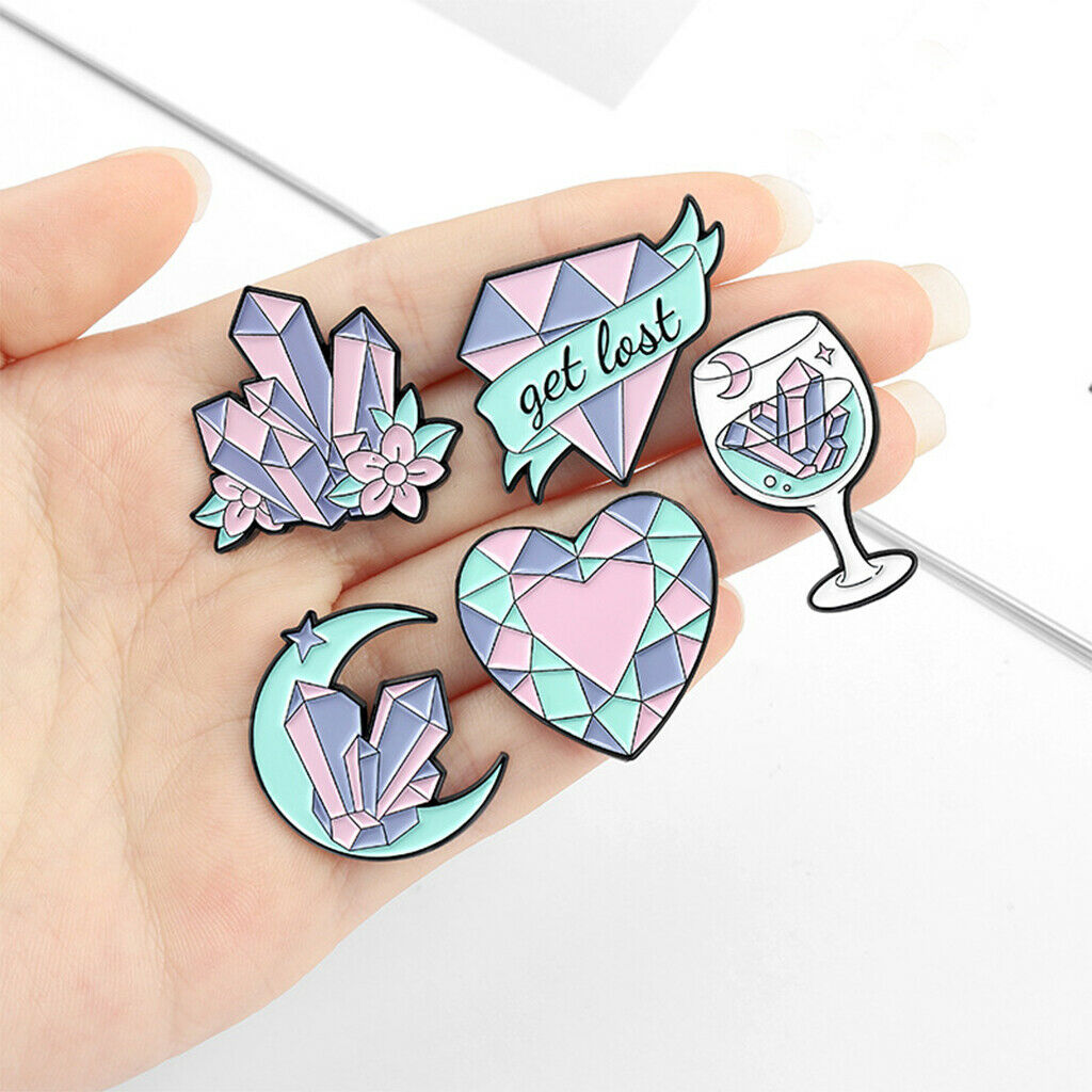 5 Pieces Brooch Pin Collar Badge Corsage Clips Women Party Charms Present