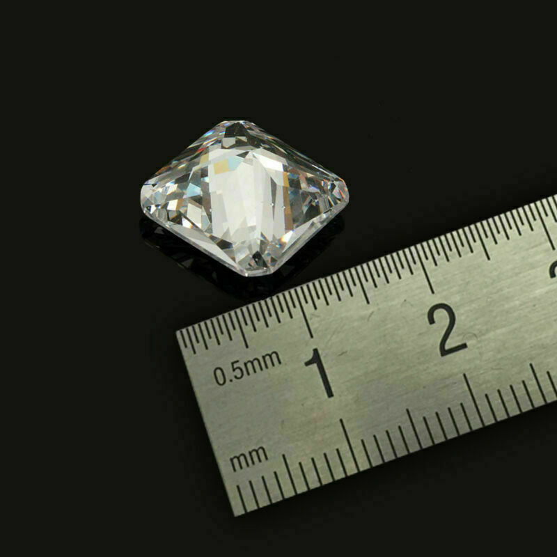 10*10mm Unheated Artificial White Sapphire 22.80ct Cushion Shape AAA  Loose Gems