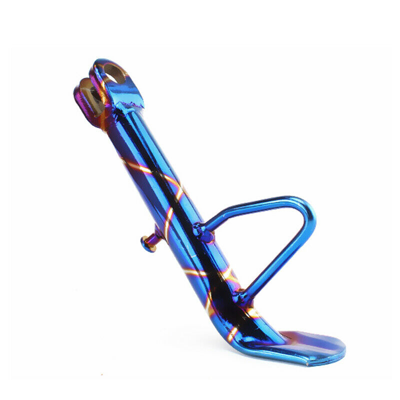 1PC CNC Aluminum Motorcycle Scooter ATV Kickstand Side Stand Leg Prop Frame Blue