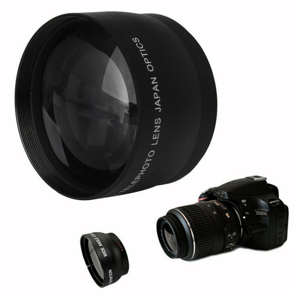 52mm 2x Telephoto Lens for Canon EOS 1200D 1100D 1000D 750D 7D 5D 18-55mm