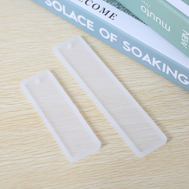 2 Pcs/Set Rectangle Silicone Bookmark Mold, DIY Bookmark Mould Making Epoxy ReE5